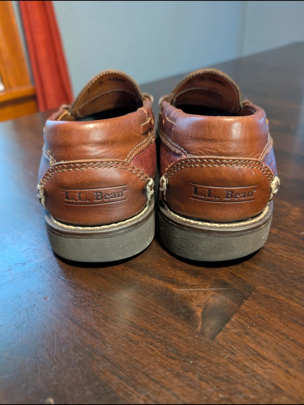L.L. Bean Classic Brown Leather Penny Loafers, Mens 8